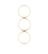 ANISSA KERMICHE TRIPLE RONDEUR PERLÉE 14KT GOLD AND PEARL SINGLE EARRING,P00345551