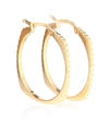 ALIITA ARO RUEDA BG 9KT GOLD HOOP EARRINGS,P00352836