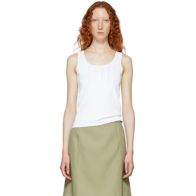 Marc Jacobs Scalloped Edge Vest Top In White