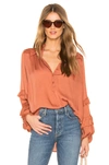 APIECE APART Bravissima Ruffle Sleeve Blouse,APIR-WS34