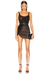 AADNEVIK AADNEVIK BUSTIER LACE MINI DRESS IN BLACK,AADF-WD1