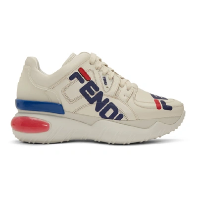 Fendi Logo-print Leather And Rubber Trainers In White