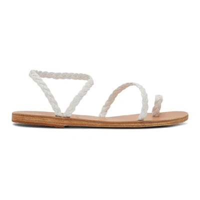 Ancient Greek Sandals Eleftheria Braided Leather Sandals In White