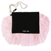 FLORENCE BRIDGE FLUFFY BIANCA CLUTCH BAG PINK