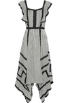 LOVE SAM LOVE SAM WOMAN RUFFLED STRIPED COTTON-BLEND MAXI DRESS IVORY,3074457345619763813