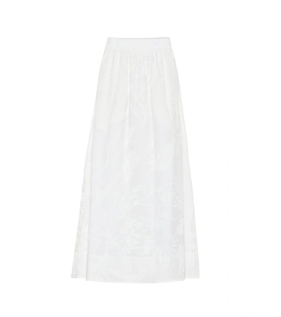 Agnona 印花棉质加长半身裙 In White