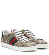 GUCCI ACE CANVAS PRINTED SNEAKERS,P00365265