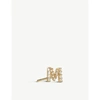 ANNOUSHKA INITIAL M 18CT GOLD AND DIAMOND STUD EARRING