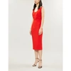 ROLAND MOURET COLEBY FITTED CREPE DRESS