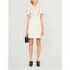 VALENTINO EMBELLISHED WOOL AND SILK-BLEND DRESS