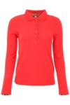 BURBERRY LONG-SLEEVED POLO SHIRT,10773890