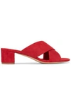 MANSUR GAVRIEL MANSUR GAVRIEL WOMAN SUEDE MULES RED,3074457345619094494