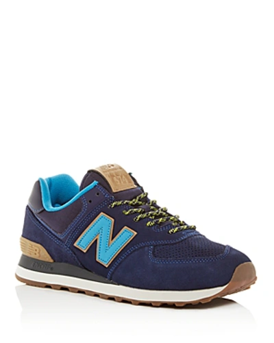 New Balance Men's Trail Pack Suede Low-top Sneakers In Blue