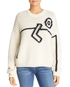 TORY BURCH MERINO-WOOL INTARSIA SWEATER,55098