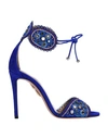 Aquazzura Jaipur 105 Sandals In Blue
