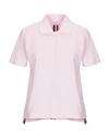 Thom Browne Relaxed Fit Short Sleeve Polo With Center Back Red, White And Blue Stripe In Classic Pique In Pink