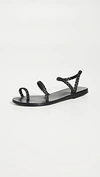 Ancient Greek Sandals Woman Thong Sandal Black Size 8 Soft Leather In Black