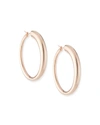 ALBERTO MILANI MILLENNIA 18K ROSE GOLD ELECTROFORM GRADUATED HOOP EARRINGS,PROD217470012