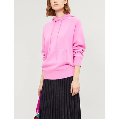 Diane Von Furstenberg Lucas Wool And Cashmere-blend Hoody In Bubble Gum