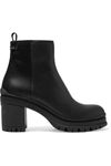 PRADA 55 LEATHER ANKLE BOOTS