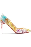 CHRISTIAN LOUBOUTIN PIGALLE FOLLIES 85 PRINTED LEATHER PUMPS