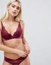 TED BAKER B BY TED BAKER BOLD LACE PLUNGE BRA-PURPLE,LD-AW18-1089045