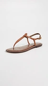 Sam Edelman Gigi Thong Strap Sandals In Saddle Leather