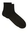 Falke Roll-top Touch Short Socks In Black