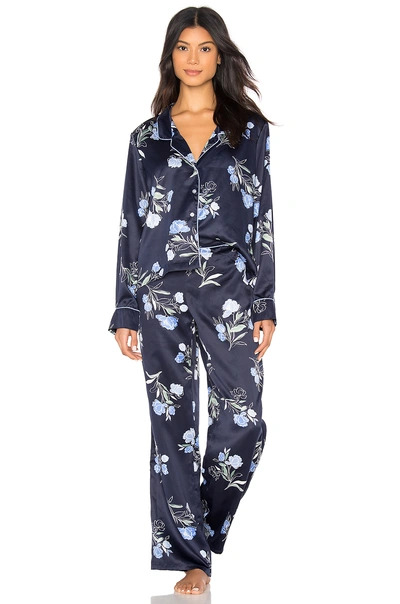 Splendid Women's Notch Collar Pyjama Set, Online Only In Evening Floral