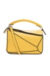 Loewe Mini Puzzle Calfskin Leather Crossbody Bag - Yellow In Yellow