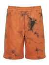 Helmut Lang Marbled Cotton Terry Shorts In Basic