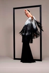 ISABEL SANCHIS FRINGED EVENING GOWN,IS19SG077-6
