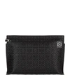 LOEWE EMBOSSED LEATHER T POUCH,14857752