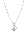 ALEX WOO Diamond and Sterling Mini Letter T Silver Necklace