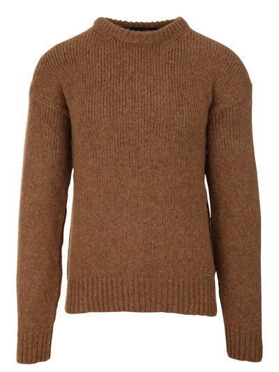 Dsquared2 Alpaca & Wool Blend Knit Sweater In Cammello