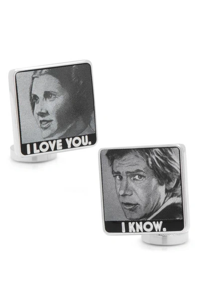 Cufflinks, Inc . I Love You/i Know Cuff Links In Grey/ White