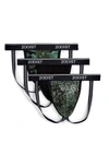 2(x)ist Men's Cotton Stretch Jock Strap 3-pack In Camo/ Black
