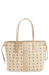 Mcm Medium Liz Reversible Shopper - Beige In Beige