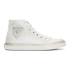 SAINT LAURENT WHITE BEDFORD MID-TOP SNEAKERS