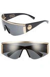 VERSACE TRIBUTE 147MM SHIELD SUNGLASSES - GOLD SOLID,VE219740-X