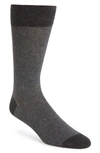 Cole Haan Men's Pique Knit Textured Crew Socks In Black