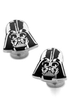 Cufflinks, Inc . Recessed Matte Darth Vader Head Cufflinks In Black/ Silver
