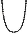 DEGS & SAL DEGS & SAL ONYX BEAD NECKLACE,1-BO-2002