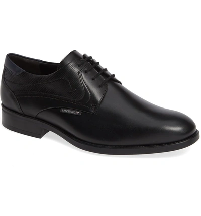 Mephisto Smith Leather Derby Shoes In Black