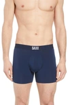 SAXX VIBE SOLID PERFORMANCE BOXER BRIEFS,SXBM35-NVY