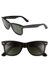 RAY BAN STANDARD CLASSIC WAYFARER 50MM POLARIZED SUNGLASSES - BLACK POLARIZED,RB214050-P