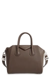 Givenchy 'small Antigona' Leather Satchel - Grey In Heather Grey
