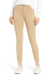 Ag Farrah High Waist Ankle Skinny Jeans In Sulfur Toasted Almond
