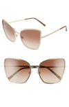 Dolce & Gabbana Gradient Cat-eye Sunglasses W/ Scalloped Frame Front In Gold Gradient