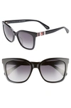 Kate Spade Kiya 53mm Sunglasses - Black In Black